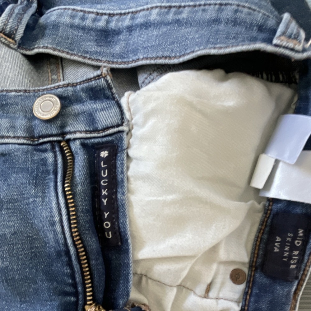 Lucky Brand Ava Mid Rise Skinny Ankle Jeans Blue Denim Stretch Women's 10 - Picture 6 of 15